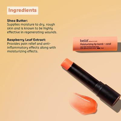 Belif Moisturizing Lip Bomb - Coral 3 gm - Lip Balms
