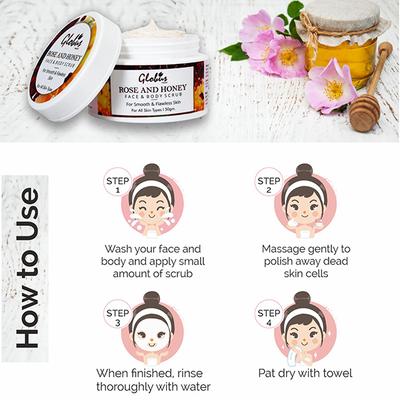 Globus Naturals Honey & Rose Face & Body Scrub 50 gm - Face Scrubs