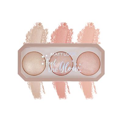 Matt Look Feel The Glow Baked Highlighter With 3 Ultimate & Extreme Pigmented Shades, Super Vibes-03 15 gm - Highlighters & Illuminators