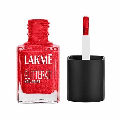 Lakme Absolute Glitterati Collection Nail Gloss 114 Fireball 12ml - Nail Polish