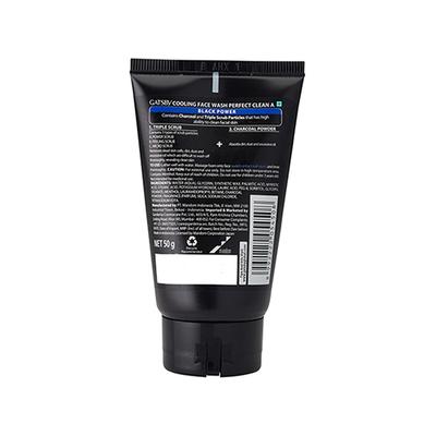 Gatsby Black Power Charcoal Cooling Face Wash 50 gm - Face Washes