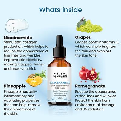Globus Remedies Niacinamide Anti-Pigmentation Face Serum, Clarifying Serum 50 ml - Face Serum