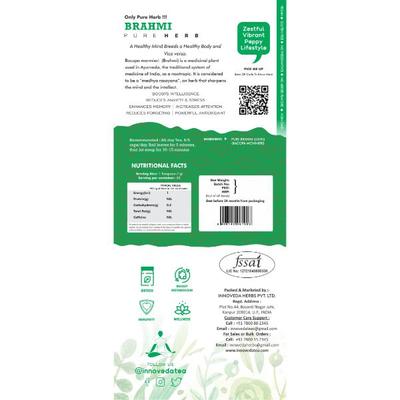 Innoveda Brahmi Pure Herb Whole tea leaves 50 gm - Teas