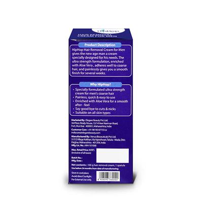 Hiphop Skincare Hair Removal Cream Men 100 gm - Shaving & Hair Removal