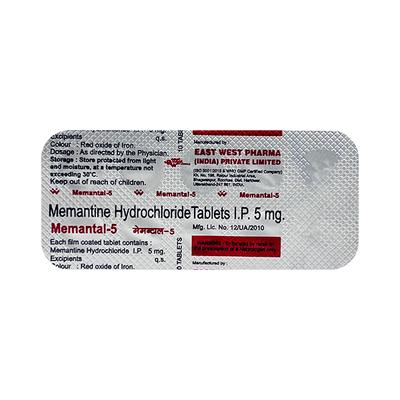 Memantal 5mg Tablet 10'S - Alzheimer-Neu