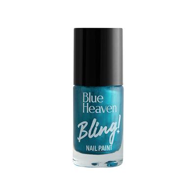 Blue Heaven Bling Nail Paint, Ocean Blue-439 8 ml - Nail Polish