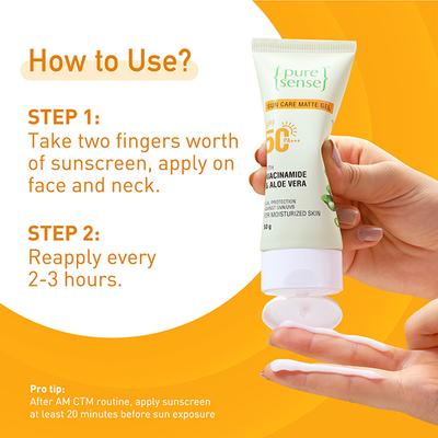 Puresense Sunscreen Matte Gel Spf 50 Pa +++ - Makers Of Parachute Advansed 50 gm - Body Sunscreen
