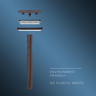 Bombay Shaving Companygun Metal Precision Safety Razor (with 5 Platinum Coated Feather Blades) 300 gm - Razors & Cartridges