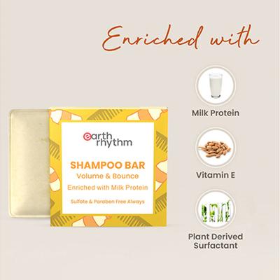 Earth Rhythm Milk Protein Shampoo Bar Cardboard Box 50 gm - Shampoos