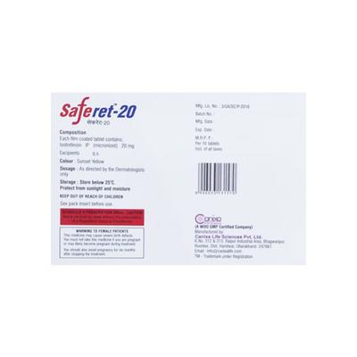 SAFERET 20 Tablet 10's - Acne-Acn