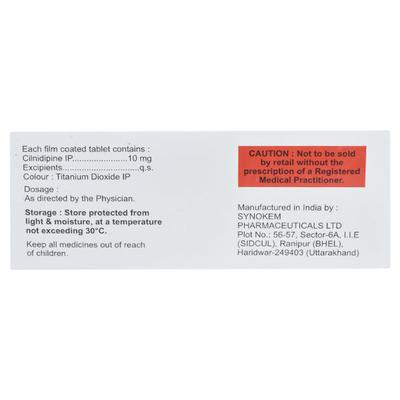 CILNIPINE 10 Tablet 15's - Hypertension-Cal