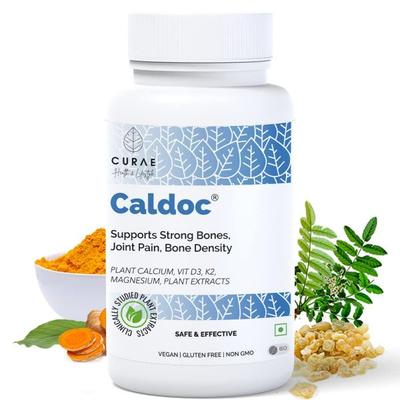 Curae Health Caldoc Plant Calcium Vitamin D3 Tablets 60's - Calcium And Minerals