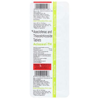 ACLOZEST TH 4 Tablet 10's - Pain relief-Nsa