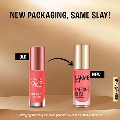 Lakme 9 to 5 Overtime Shine Colour Mauve Macaroon 6 ml - Nail Polish