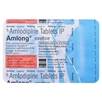 Amlong 5mg Tablet 15'S - Hypertension-Cal