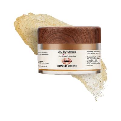 bhu botanicals Sugary LipsLip Scrub with Cane Sugar Sunflower Oil and Mango Butter 100 ml - Lip Scrubs
