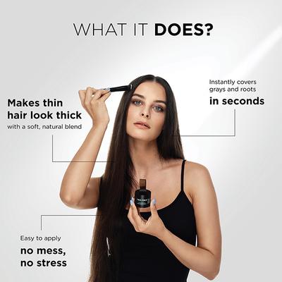 Thick Fiber Root Touch Up Powder - Black 4 gm - Clays & Mousses