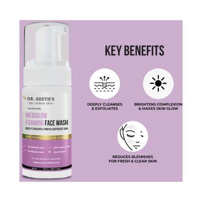 Dr. Sheth's Mediglow Foaming Face Wash 100ml - Face Wash & Cleansers