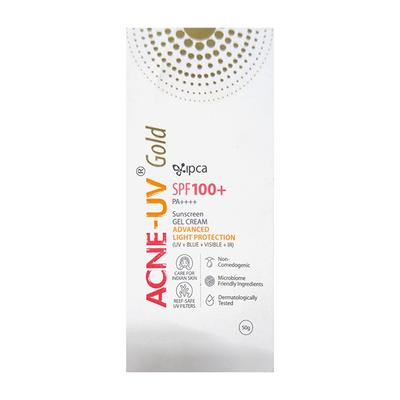 ACNE UV GOLD SPF 100+ PA++++ ADVANCED LIGHT PROTECTION UV+BLUE+VISIBLE +IR SUNSCREEN GEL Cream 30g - Sun Protectors-Emo