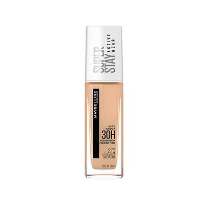 Maybelline New York Super Stay 24H Full coverage Liquid Foundation,Natural Beige 220 30 gm - Foundation