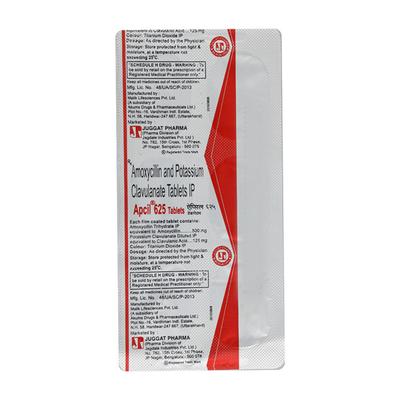 Apcil 625mg Tablet 6'S - Bacterial Infections-Pen