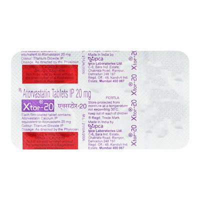 Xtor 20mg Tablet 10'S - High Cholesterol-Dys