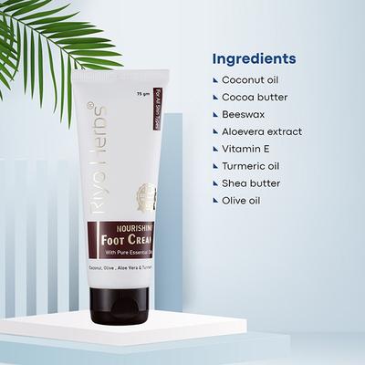 Riyo Herbs Nourishing Foot Cream with Pure Essential Oils 75 gm - Foot Creams & Lotions