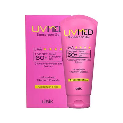 UVMED SPF 60+ UVA/UVB PA++++ TINTED Sunscreen Gel 50g - Sunscreen Preparations-Emo