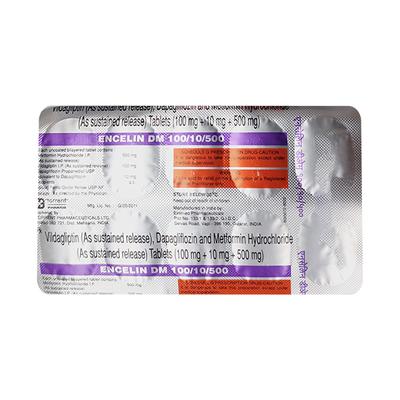 ENCELIN DM 100/10/500 Tablet 10's - Diabetes-Ant