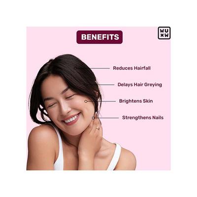 Whats Up Wellness Beauty for Healthy Hair, Skin and Nails No Added Sugar 60 Gummies - 60 Days 1's - Hair & Skin