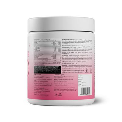 Wellbeing Nutrition Beauty Korean Marine Collagen Peptides with Type I and Iii Strawberry Watermelon 250 gm - Multi-Vitamins