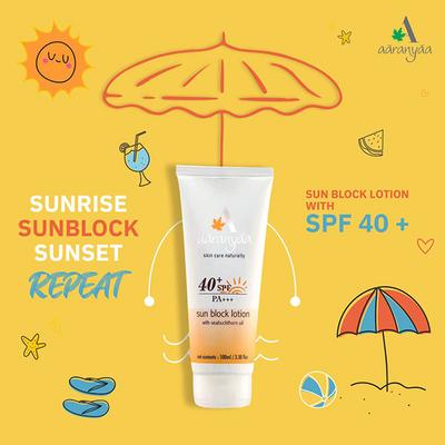 Aaranyaa Sun Block Lotion SPF 40 100 gm - Face Sunscreen