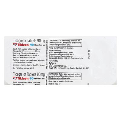 TIKLEEN 90 Tablet 10's - Blood Clot-Ant