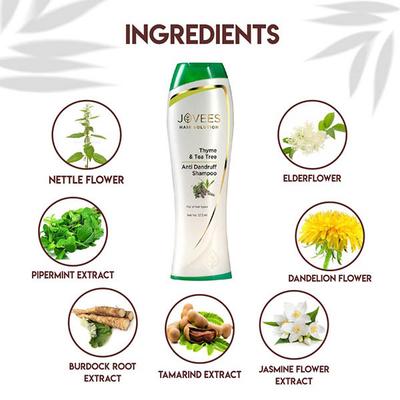 Jovees Thyme & Tea Tree Anti Dandruff Shampoo 125 ml - Shampoos
