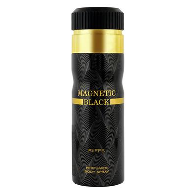RiiFFS Magnetic Black Deodorant For men, Perfume Body Spray 200 ml - Men Deodorants/Roll-Ons