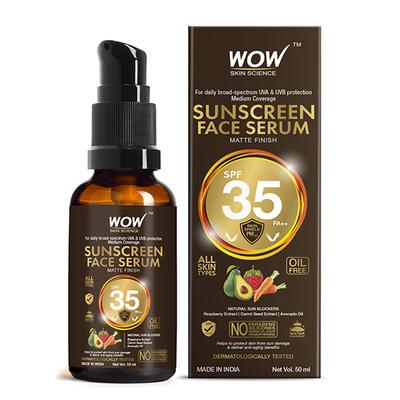 WOW Skin Science Matte Finish Sunscreen Face Serum SPF 35 PA++ 50 ml - Face Gels