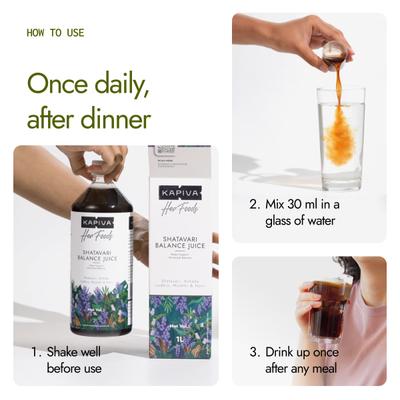 Kapiva Her Foods Shatavari Balance Juice 1 l - Personal Care (Ayush)