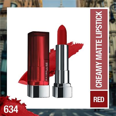 Maybelline New York Color Sensational The Creamy Matte 634 Bold Crimson 3.9 gm - Lipsticks