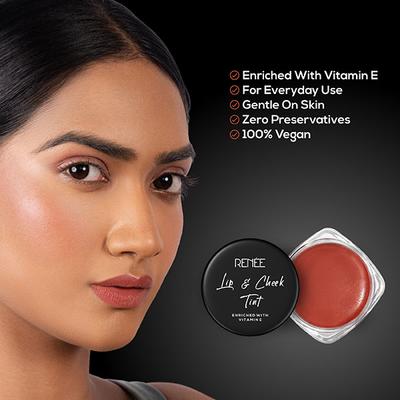 RENEE Lip & Cheek Tint - Red Romance 8 gm - Lip Stains & Tints