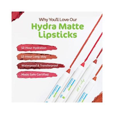Mamaearth HydraMatte Crayon Transferproof Lipstick with Argan Oil & Hyaluronic Acid 06 Cafe Latte Nude 2.4 gm - Lipsticks