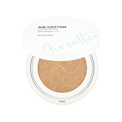 The Face Shop Air Cotton Cushion SPF50+ PA++++ (201 Light Beige) 12 gm - Compact Powder