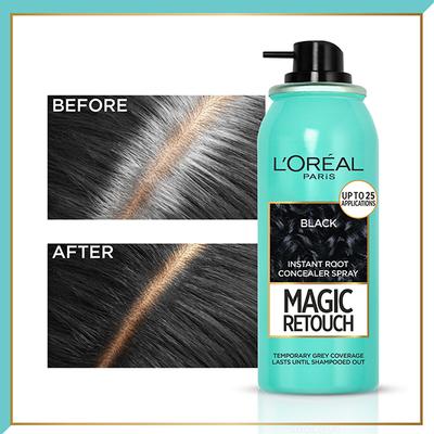 L'Oreal Paris Magic Retouch Instant Root Concealer Spray Black 75 ml - Hair Sprays & Mists