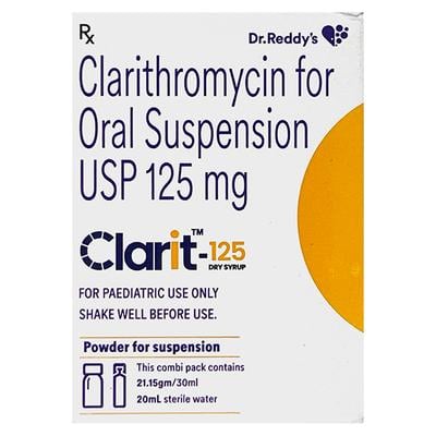 CLARIT 125mg Dry Syrup 30ml - Bacterial Infections-Mac