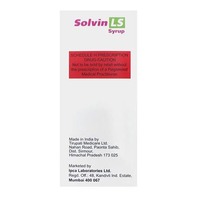 SOLVIN LS SUGAR FREE Syrup 100ml - Cough And Cold-Cou