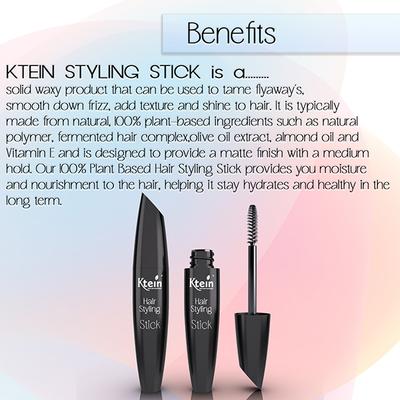 Ktein 100% Natural Plant Based Hair Styling Stick-Hair Finishing Stick, Baby Hair Gel, Small Broken Hair Finishing Cream, Non-Greasy and Non-Styling 12 ml - Hair Dryers