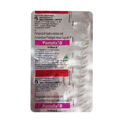 Pantofix D Capsule 10'S - Ulcer/Reflux/Flatulence-Aaa