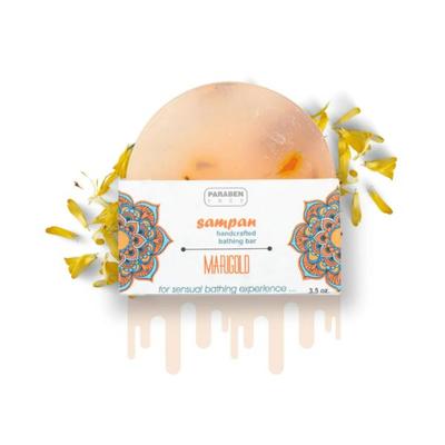 Sampan Handcrafted Glycerine Bathing bar Marigold 100 gm - Soaps