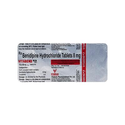 VITABEND 8mg Tablet 10's - Hypertension-Cal