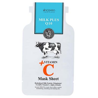 Scentio Milk Plus Q10 Plus Vitamin C Organic Sheet Mask 25 ml - Sheet Masks