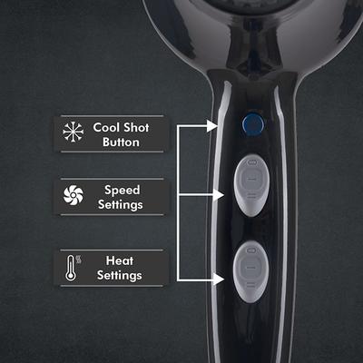 VEGA Professional Pro Dry 2200-2500W Hair Dryer for Men & Women with Cool Shot Button, VPPHD-01 1's - Hair Dryers